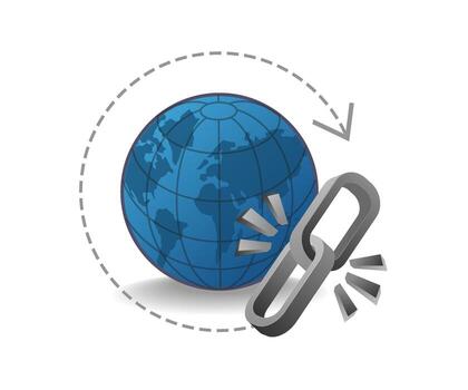 Web application internet world link symbol vector