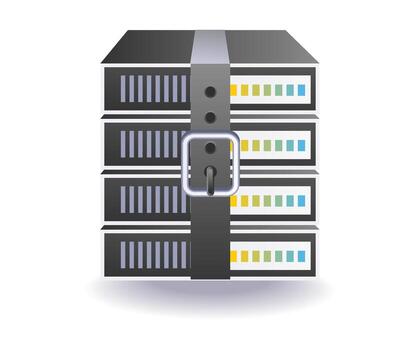 Server rack arrangement for storing large amounts of data vector