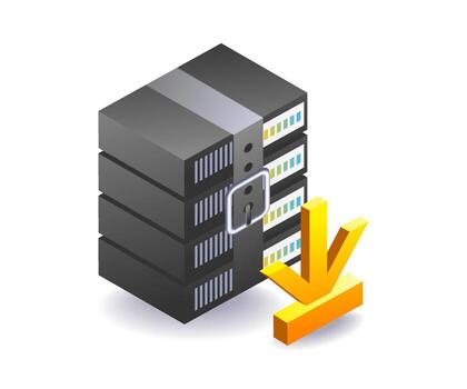 servidor estante para almacenamiento grande cantidades de datos vector