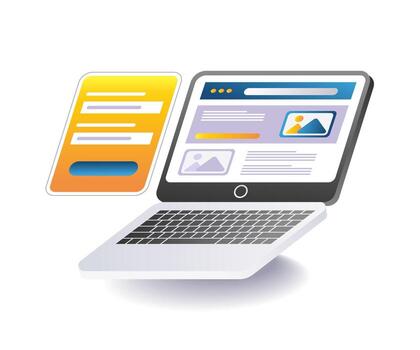 apertura computadora aplicaciones vector