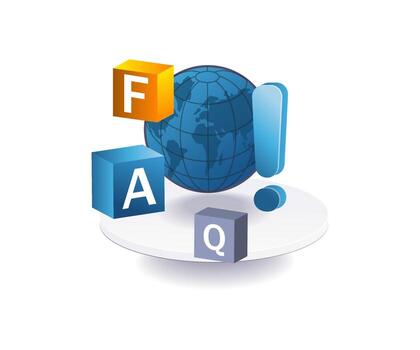 Faq concept symbol questions and answers vector