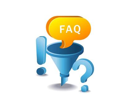 Funnel filter FAQ questions and answers vector