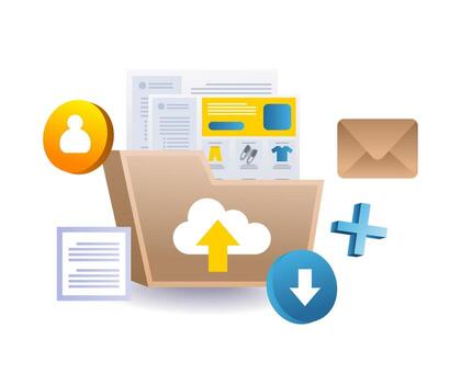 Folders store a lot of upload and download data vector