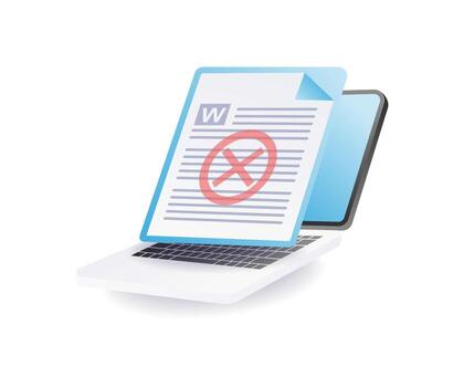 Digital data error illustration vector