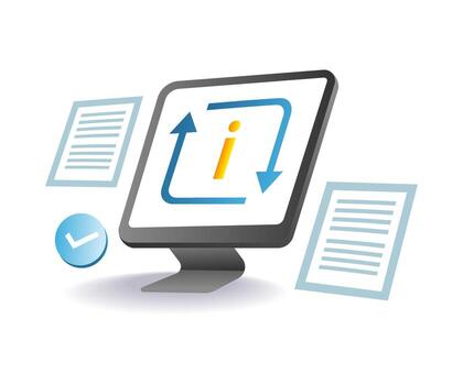 computadora datos información tecnología vector