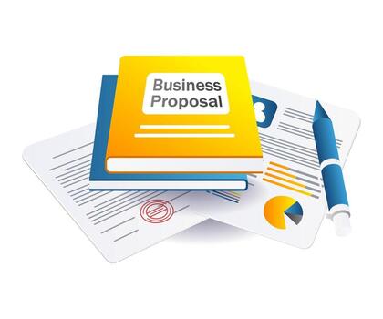 Creating a business cooperation proposal concept vector