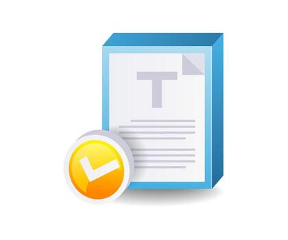 Check mark selects text data vector