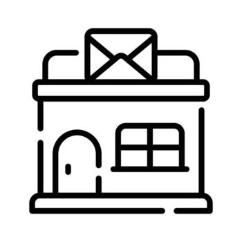 Check out this linear icon of post office with envelope vector