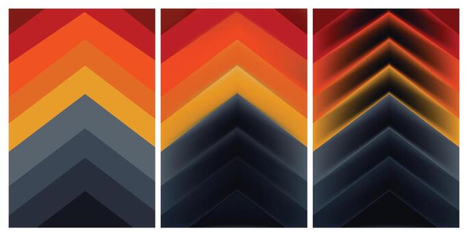 Abstract orange black triangle arrow. This design show the futuristic, neon, technology and can use in background, poster, banner, backdrop. vector