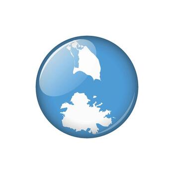 Antigua and Barbuda Circle Button Country Map Template vector