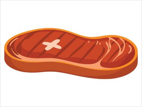 T bone beef steak flat icon for food apps and websites. Simple isolated design perfect for culinary, menu, and food delivery themed projects. vector