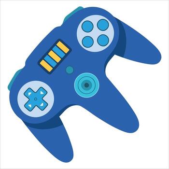 Isolated game joystick illustration on white background perfect for gaming projects, digital media, and interactive entertainment designs vector