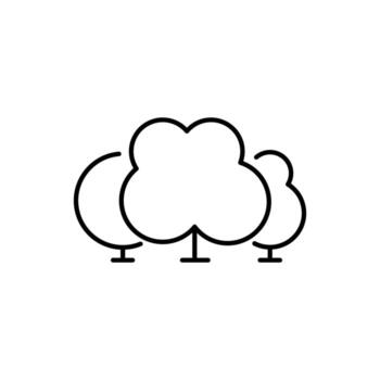 Trees in Forest Symbol for Graphic Design, Web Sites, Cards, Books, Articles vector