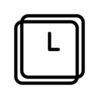 Icon of Overlapping Square Clocks Suggesting Duplication vector