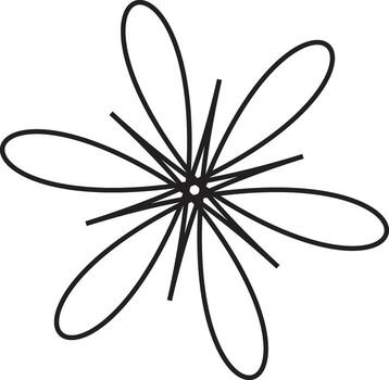 Abstract geometric shapes and lines in a dynamic composition with a distinctive silhouette style vector