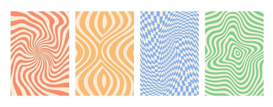 retro psicodélico maravilloso remolino modelo antecedentes vector