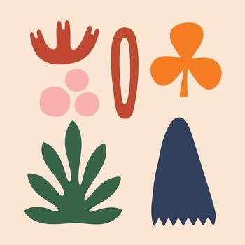 moderno resumen Arte con orgánico formas en un juguetón diseño, genial para agregando un elegante toque vector