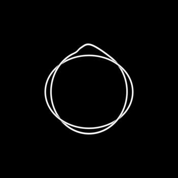 Artistic Round Lines, Weaving Style, can use for Logo Gram, Apps, Website, Contemporary Ornate, Frame Work, Copyspace, Icon, Symbol, Cover or Graphic Design Element. BW, Flat Style and Editable vector