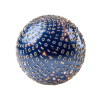 digital globo com binário números representando dados conectividade png