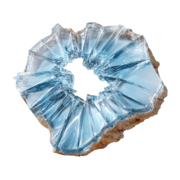 Broken Glass Circle with Sharp Edges and Transparent Texture png