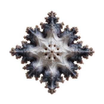 invecklad abstrakt snöflinga design med virvlande mönster png