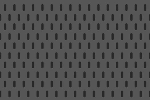 Pegboard gray wall with dots, holes in geometric grid pattern. Perforated panel for hooks, diy construction. vector