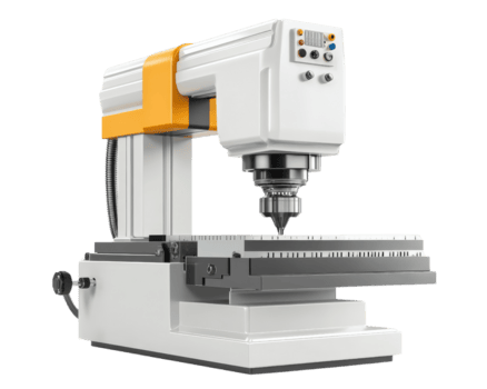 High precision CNC milling machine with sleek design and advanced features, ideal for manufacturing and engineering applications png