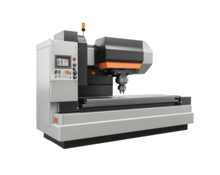 High precision CNC milling machine with advanced control panel and robust design, ideal for industrial applications and metalworking tasks png
