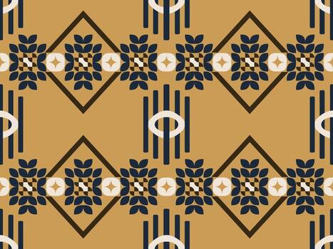 Geometric repeat pattern symmetrically with diamond and vertical line, Elegance for modern decorative. vector