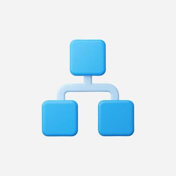 Abstract blue connecting shapes in a minimalistic design. vector