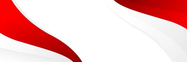 resumen rojo y blanco ola antecedentes. moderno indonesio bandera color tema. minimalista patriótico bandera diseño para independencia día, nacional eventos, web encabezados, y más vector