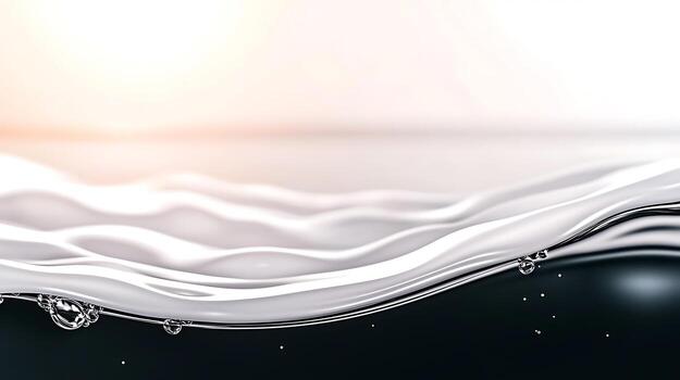 Serene water surface with gentle waves reflecting soft light, creating a tranquil atmosphere photo