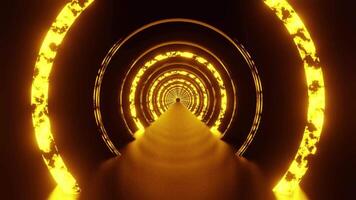 dourado pintado argolas túnel vj ciclo fundo video