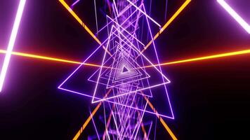 o mais novo triângulo laser mostrar roxa néon luzes vj ciclo fundo video