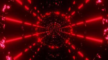 Sombrio pedra material com vermelho néon argolas túnel vj ciclo fundo video