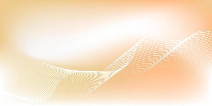 resumen naranja degradado antecedentes con blanco ola líneas. moderno ondulado línea antecedentes en calentar degradado tono vector