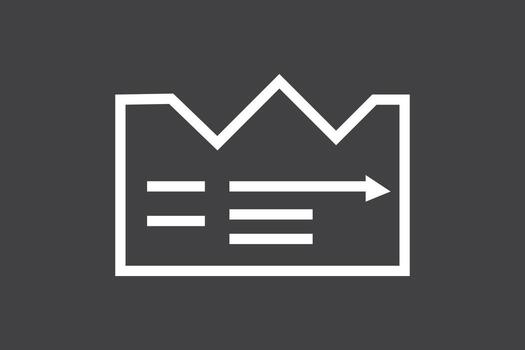 Crown and graph icon for premium financial reports and data analysis. vector
