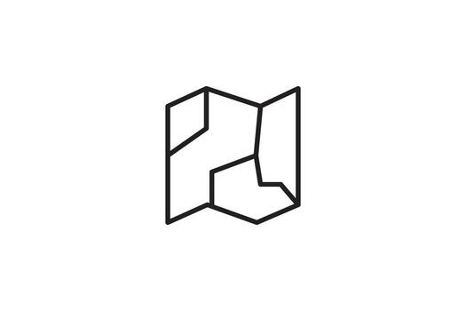 Abstract location and guide symbol for travel and exploration themes. vector