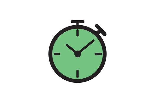 Stopwatch timer logo for performance, speed tests, and athletic events. vector
