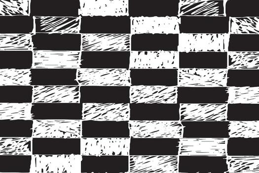Hand Drawn Sketchy Checkerboard Pattern vector