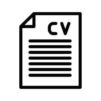 cv outline icon design good for web or mobile app vector