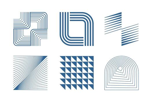 Geometric Abstract Line and Shape Element vector