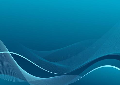abstract blue wave background with wavy lines vector