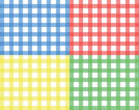 conjunto de Manteles o cobija telones de fondo en blanco antecedentes. abastecimiento fondo. vichy modelo. vector