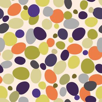 Abstract seamless pattern with round shapes, suitable for children's design. vector