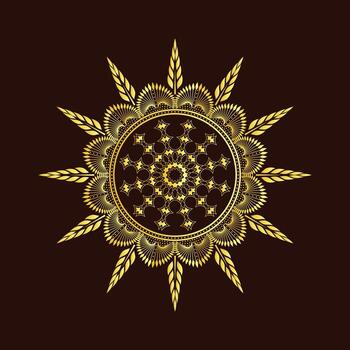 Elegant Mandala Design with Intricate Symmetrical Patterns vector