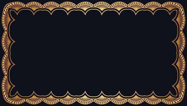 luxury wedding invitation card islamic page certificate border line pattern illustration frame rectangle vector