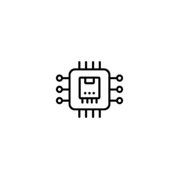 Microprocessor CPU Technology Icon vector
