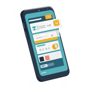 smartphone displaying various productivity applications, including task management and scheduling tools, designed to enhance user efficiency and organization. vibrant interface showcases png