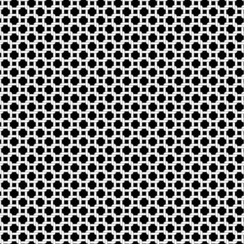 White Square Rope Lattice Pattern on Black Background vector